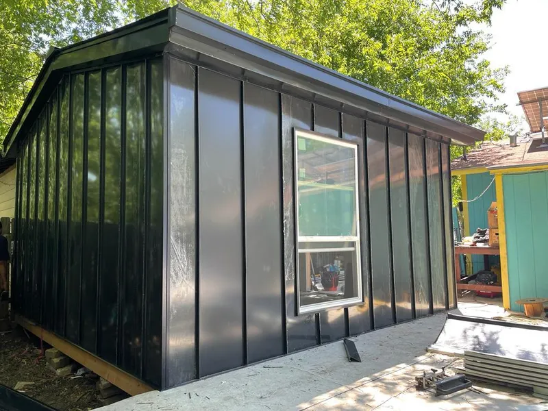 Black standing seam metal wall panels for Metal Roof Installation in Halfmoon